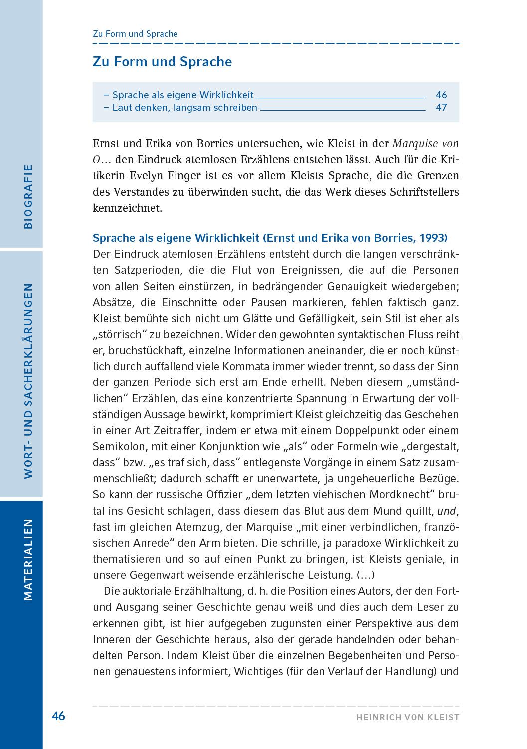 Beispielinhalt (Bild) Die Marquise von O...