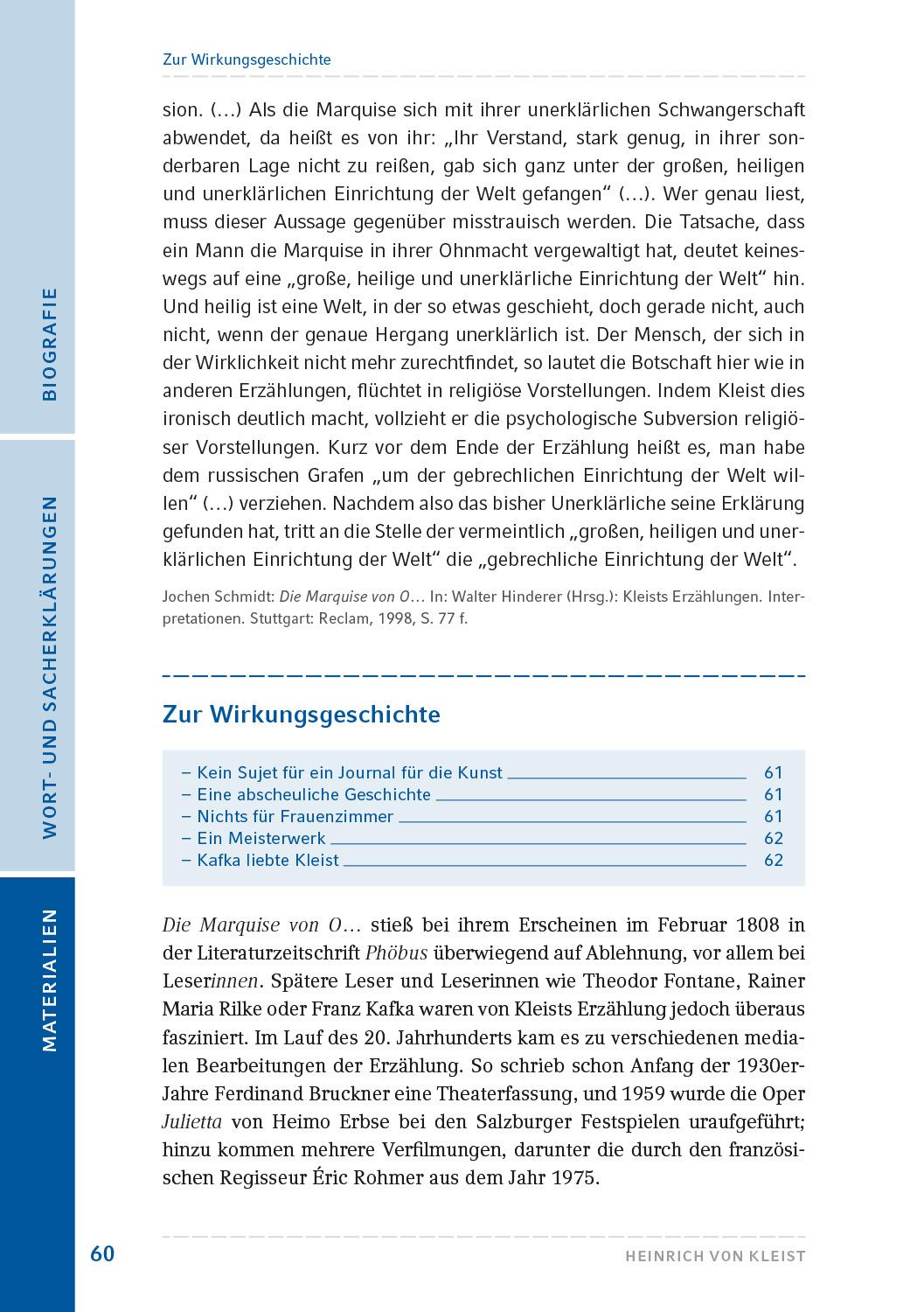 Beispielinhalt (Bild) Die Marquise von O...