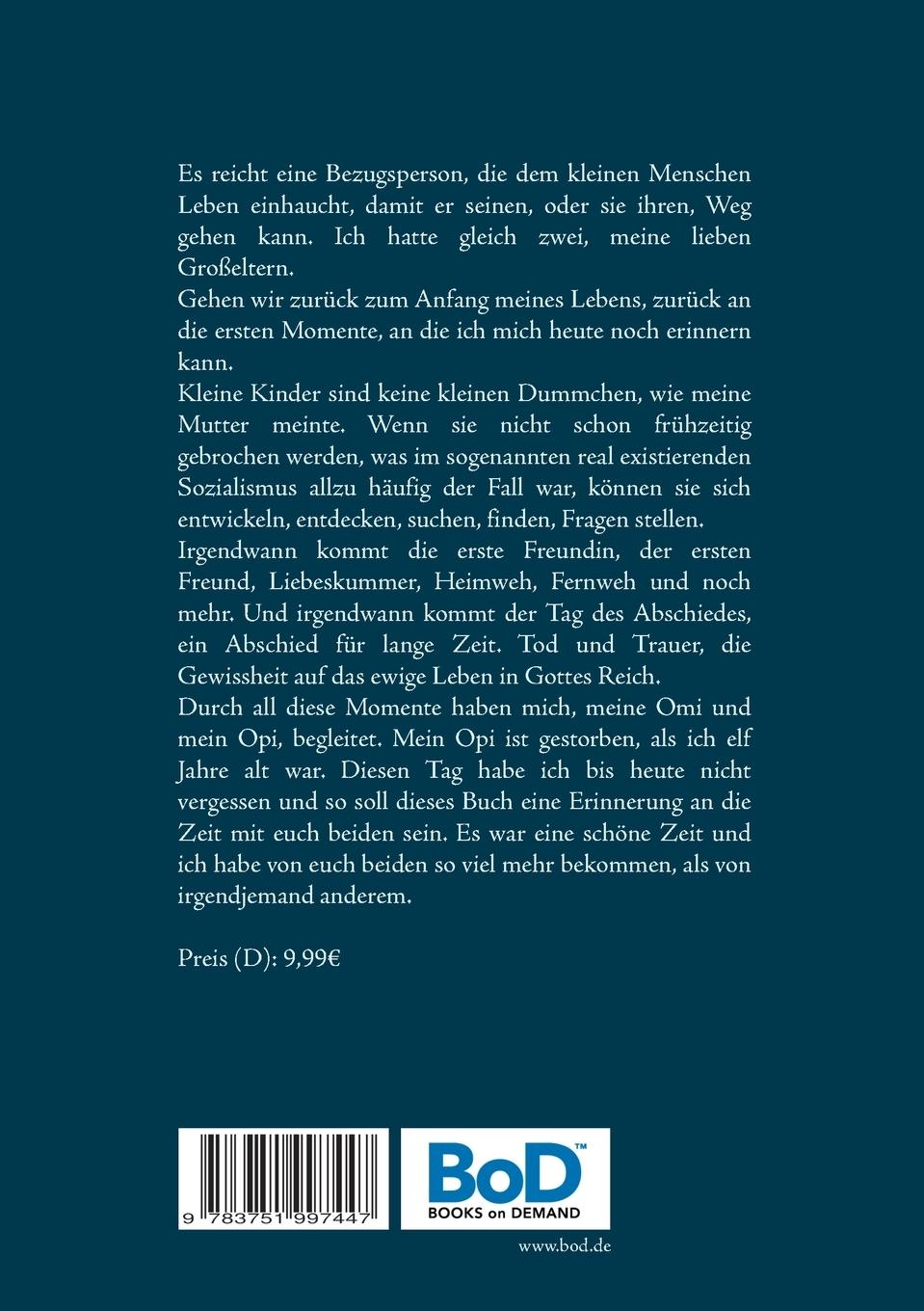 Rückseitencover Omi und Opi - mehr als meine lieben Großeltern