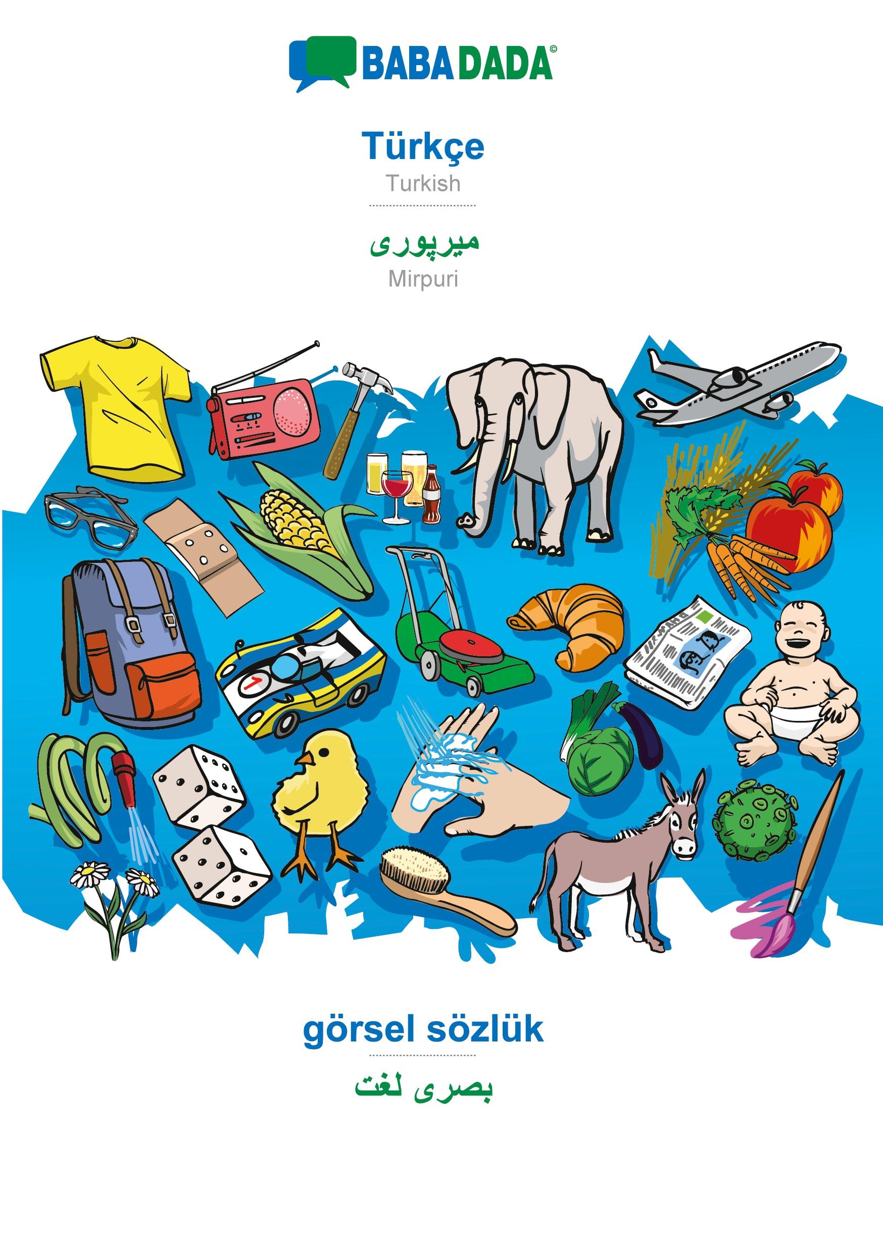 Vorderes Coverbild Türkçe - Mirpuri (in arabic script), görsel sözlük, BW