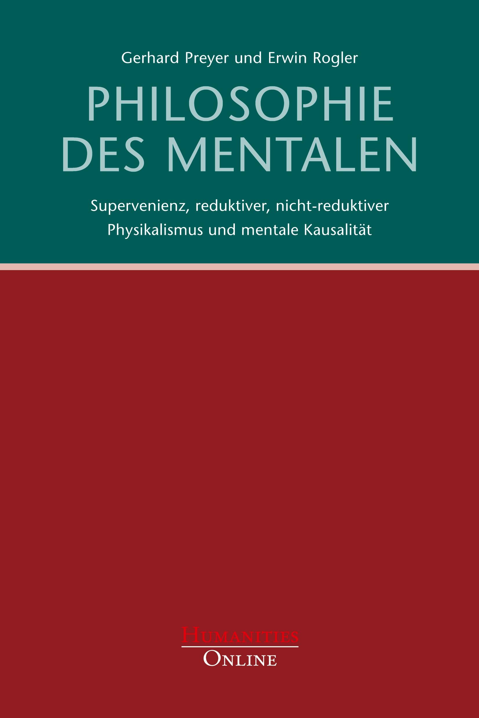 Vorderes Coverbild Die Philosophie des Mentalen