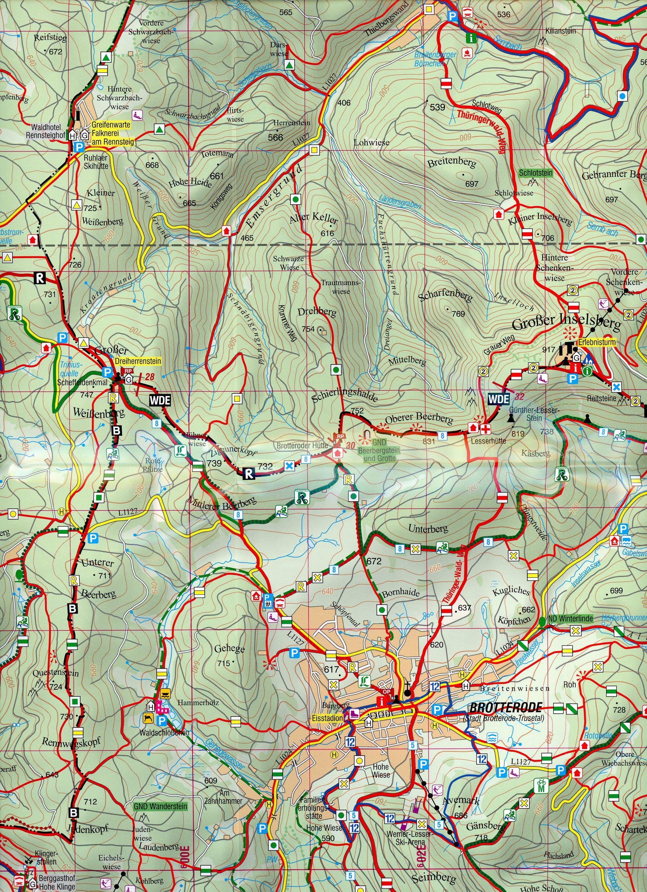Beispielinhalt (Bild) Inselsberg 1 : 25 000
