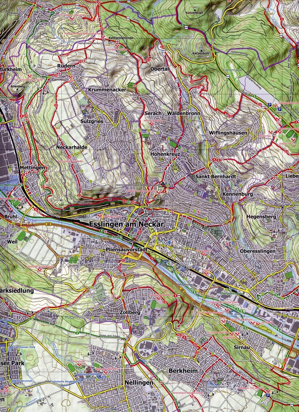 Beispielinhalt (Bild) Stuttgart Südost 1 : 25 000