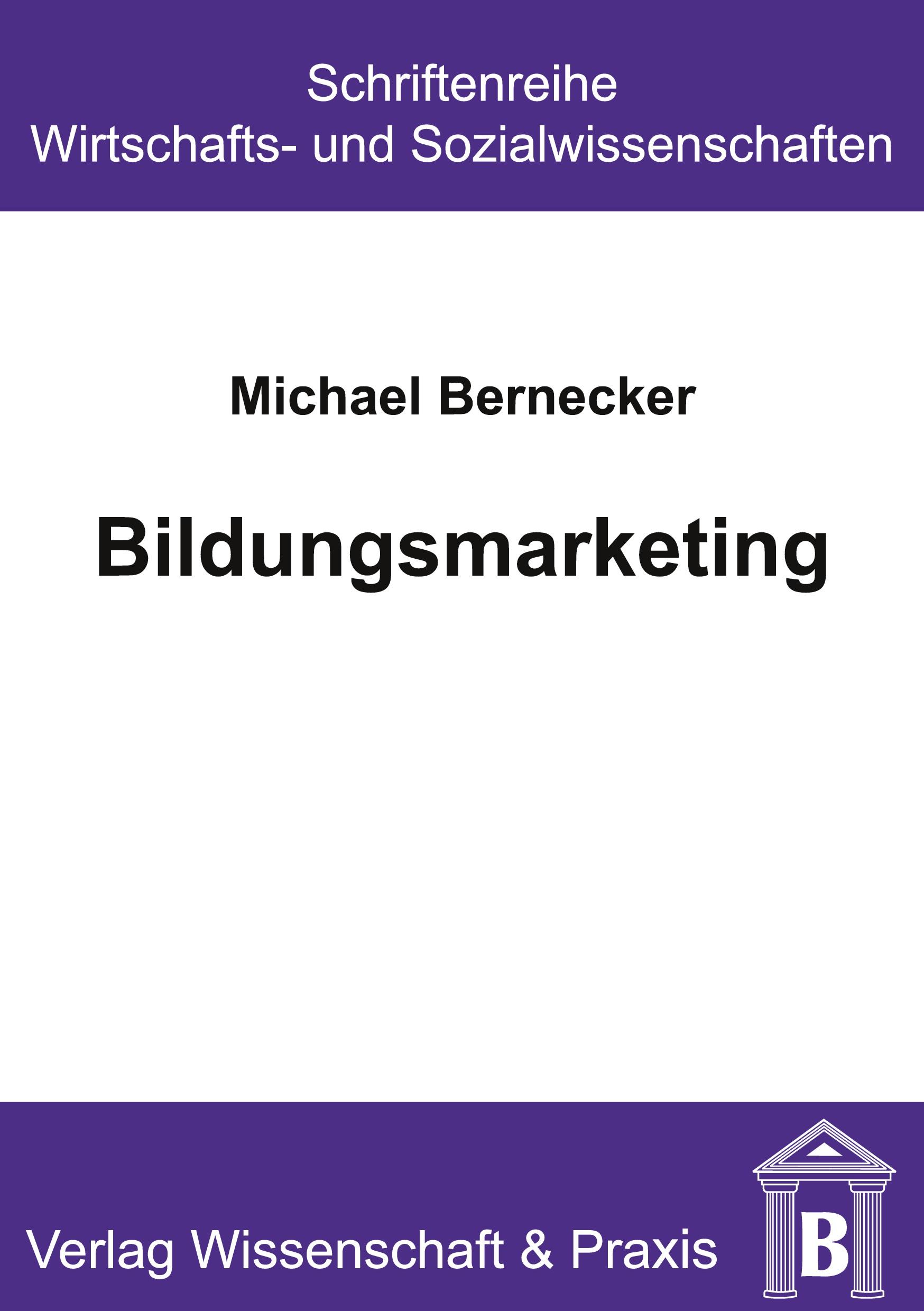 Vorderes Coverbild Bildungsmarketing.