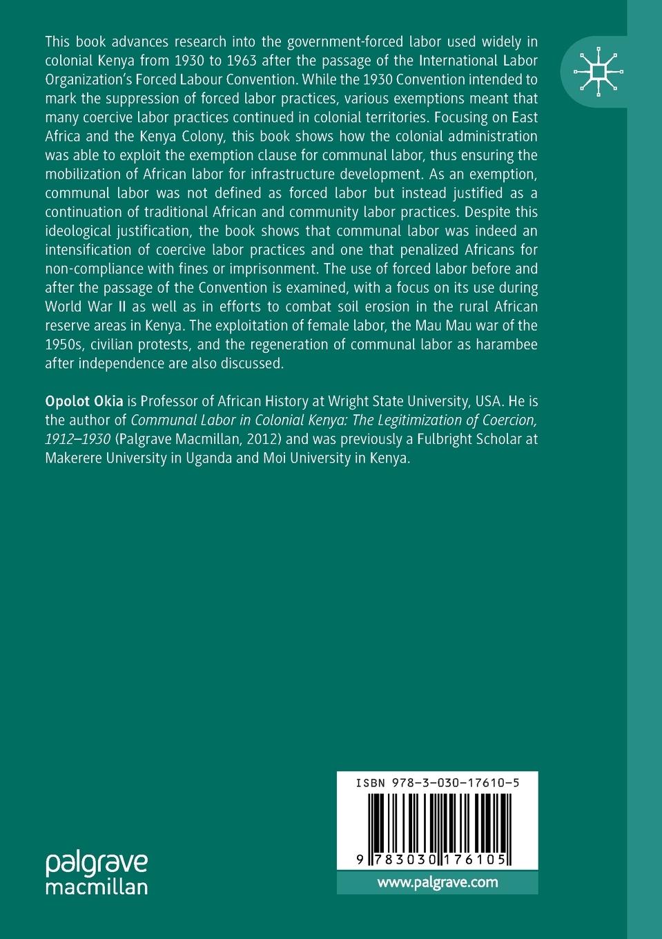 Rückseitencover Labor in Colonial Kenya after the Forced Labor Convention, 1930-1963