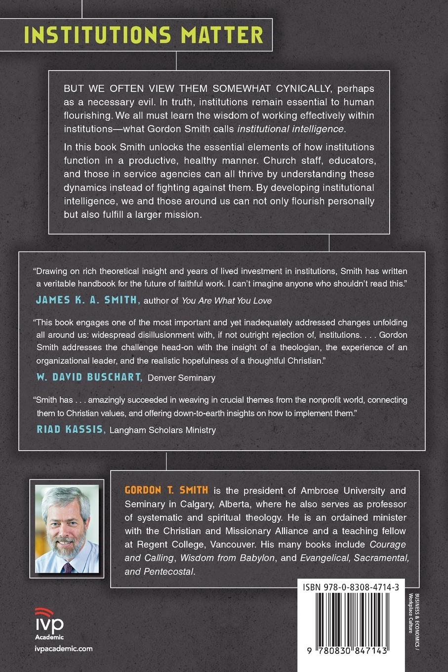 Rückseitencover Institutional Intelligence