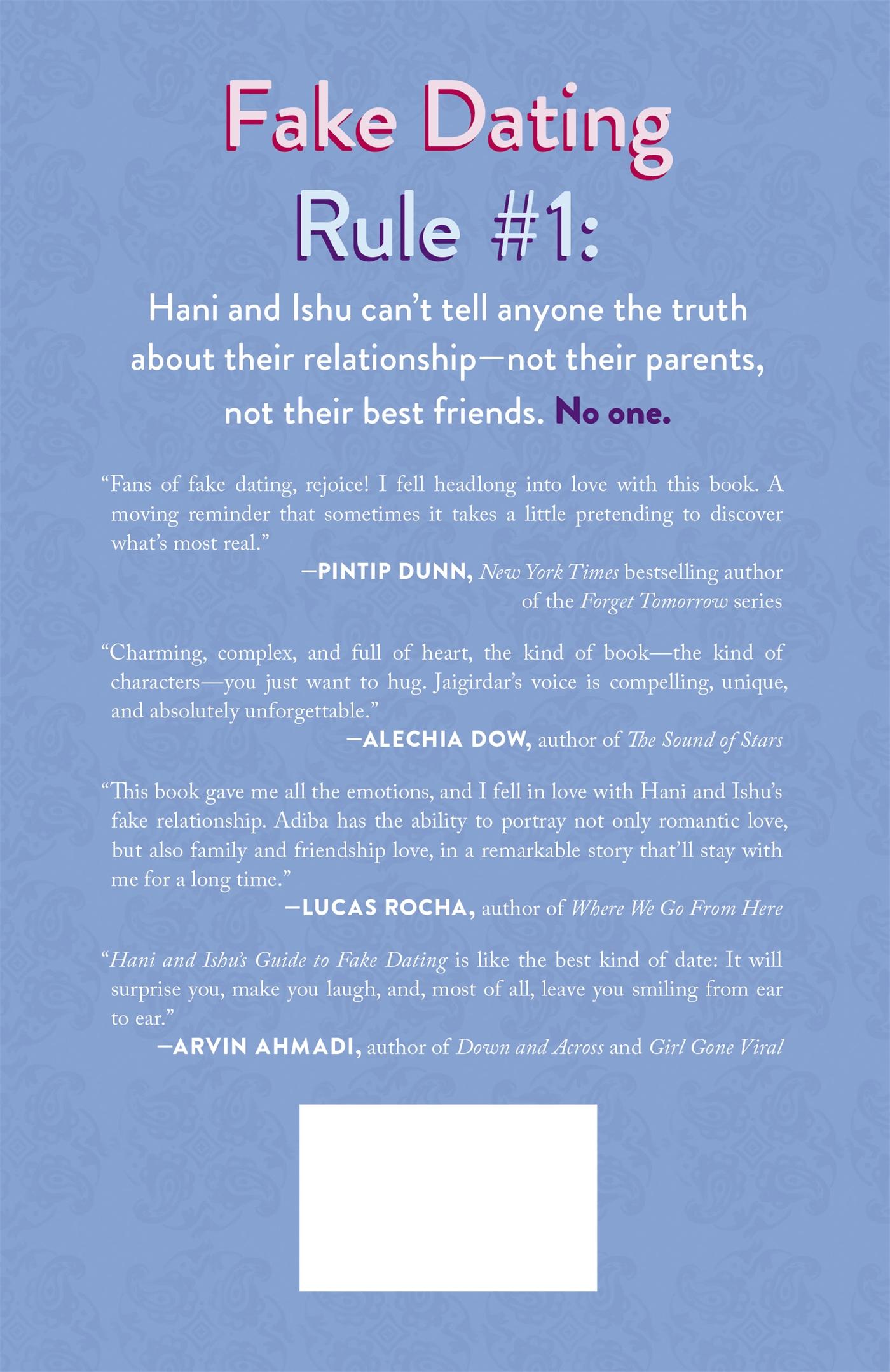 Rückseitencover Hani and Ishu's Guide to Fake Dating
