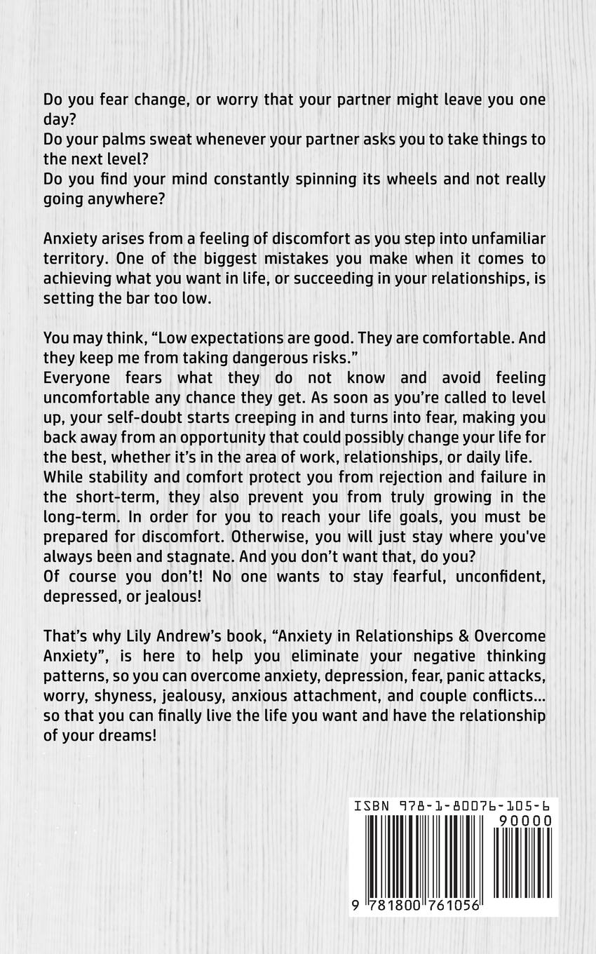 Rückseitencover Anxiety in Relationships & Overcome Anxiety