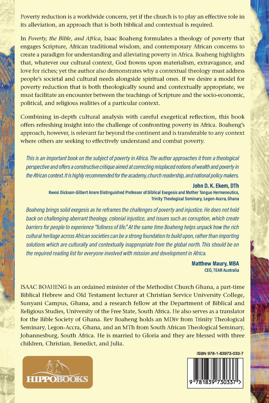 Rückseitencover Poverty, the Bible, and Africa