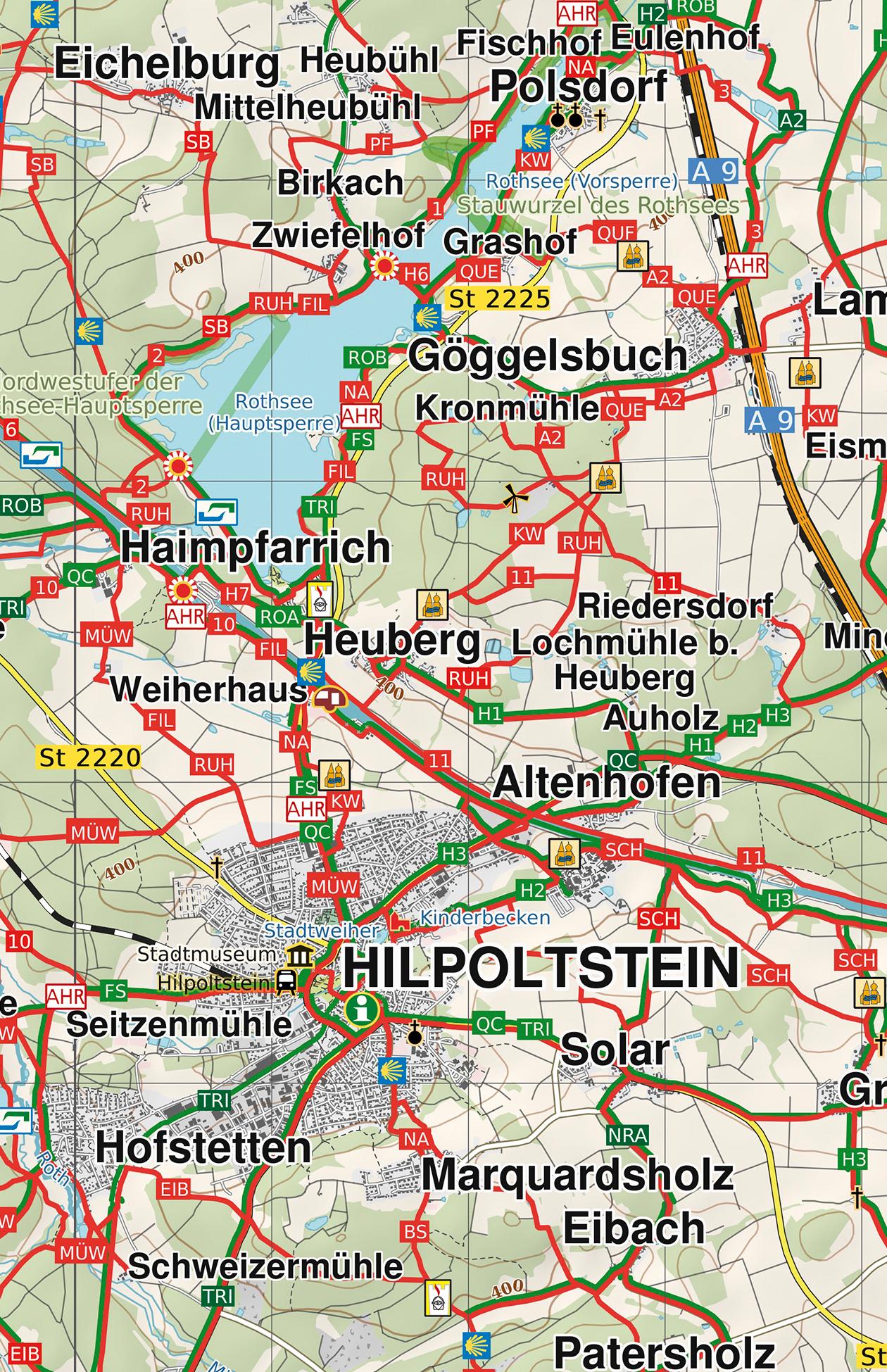 Beispielinhalt (Bild) Nürnberg Süd, Wander - Radkarte 1 : 50 000