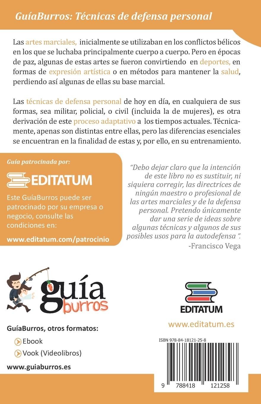 Rückseitencover Técnicas de defensa personal : aprende a defenderte