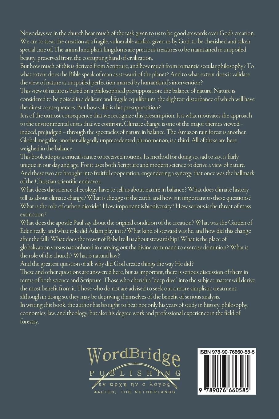 Rückseitencover A Theology of Nature