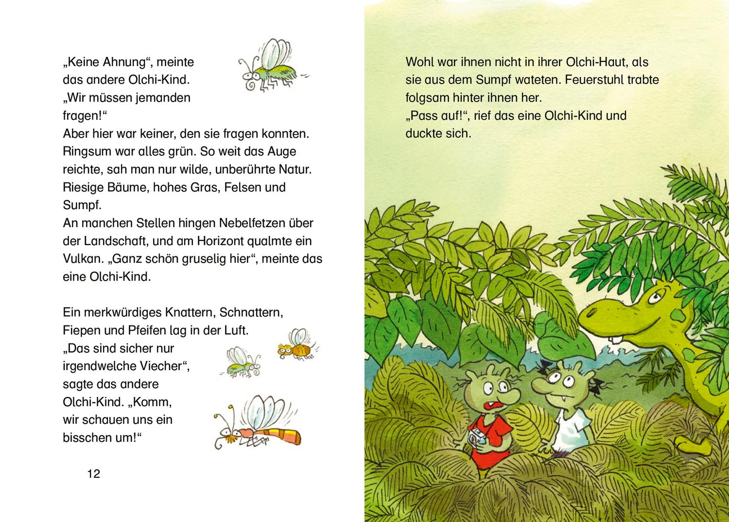 Beispielinhalt (Bild) Die Olchis retten das Dino-Baby