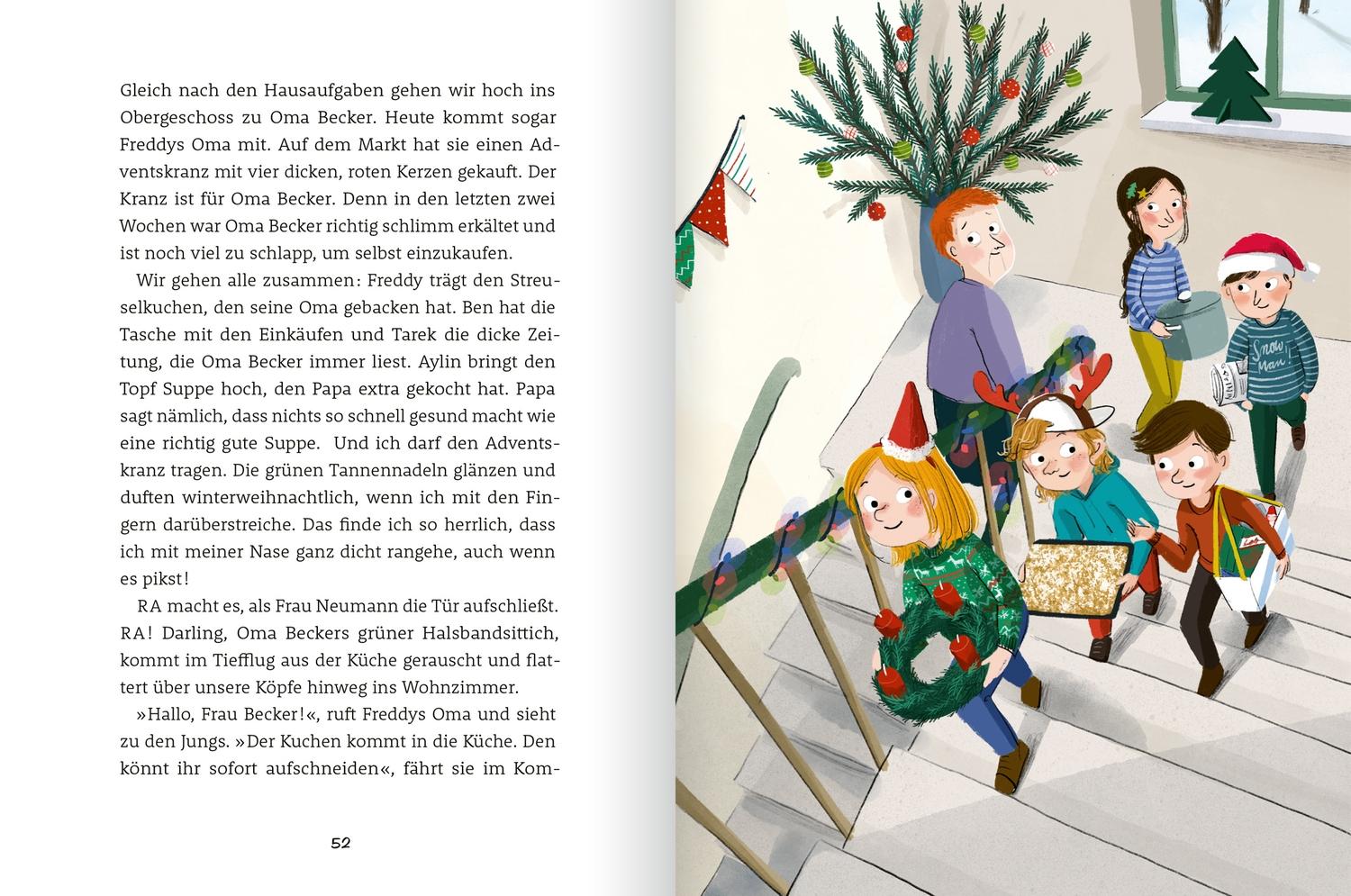 Beispielinhalt (Bild) Familie Flickenteppich 4. Wir freuen uns auf Weihnachten