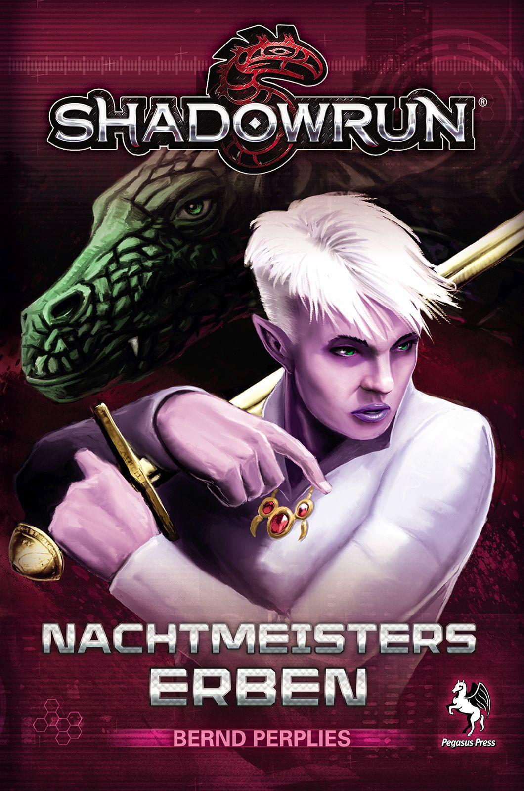 Vorderes Coverbild Nachtmeisters Erben (Shadowrun Roman)