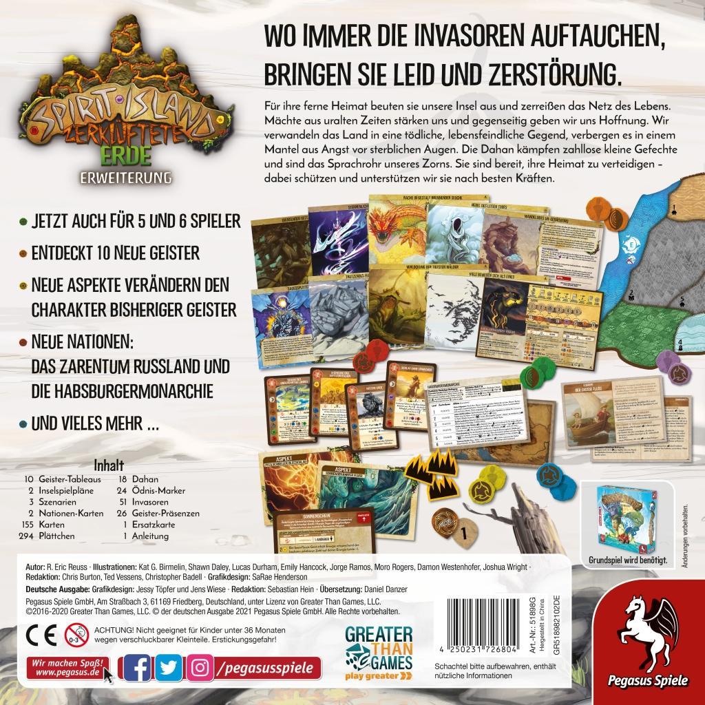 Beispielinhalt (Bild) Spirit Island: Zerklüftete Erde [Erweiterung]