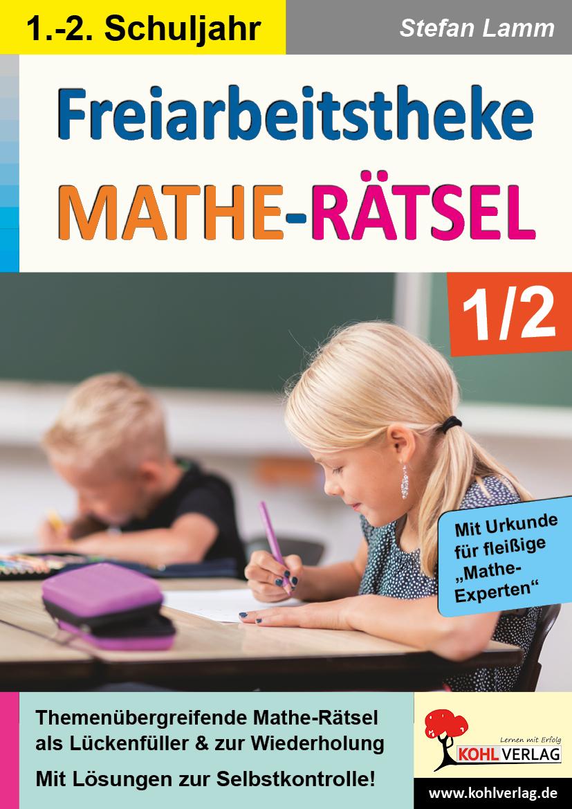Vorderes Coverbild Freiarbeitstheke Mathe-Rätsel / Klasse 1-2