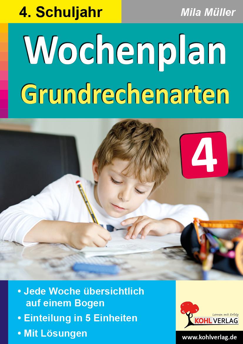 Vorderes Coverbild Wochenplan Grundrechenarten / Klasse 4