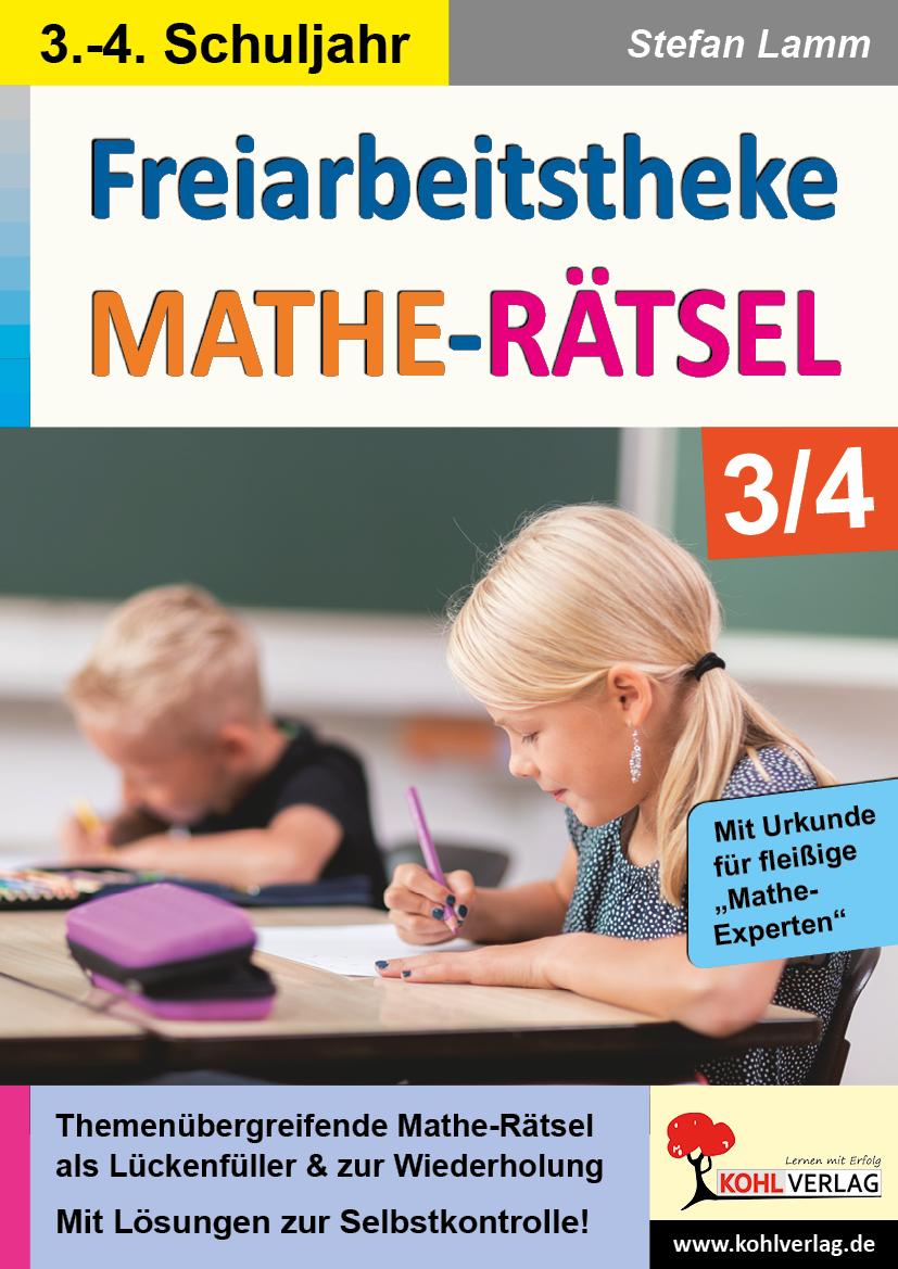 Vorderes Coverbild Freiarbeitstheke Mathe-Rätsel / Klasse 3-4