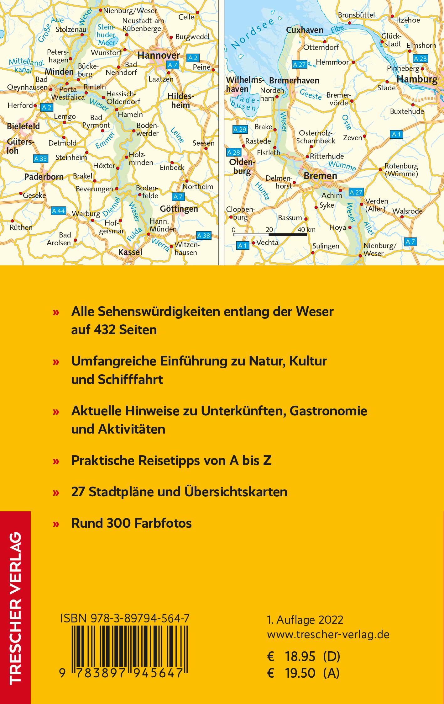 Rückseitencover Reiseführer Weser