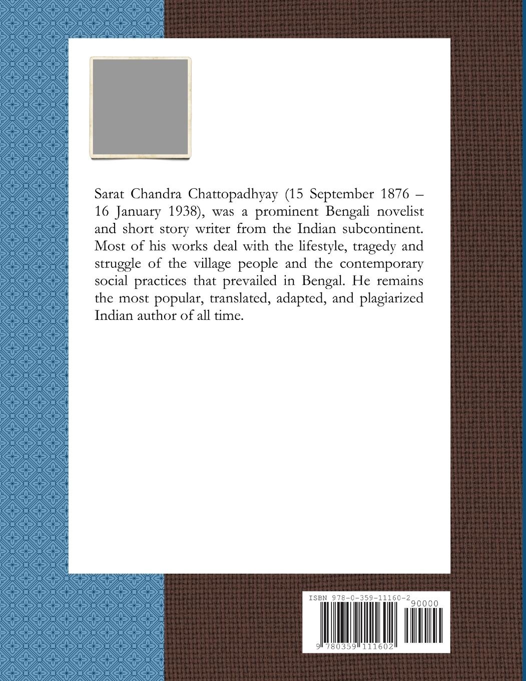 Rückseitencover Sarat Chandra Chattopadhyay