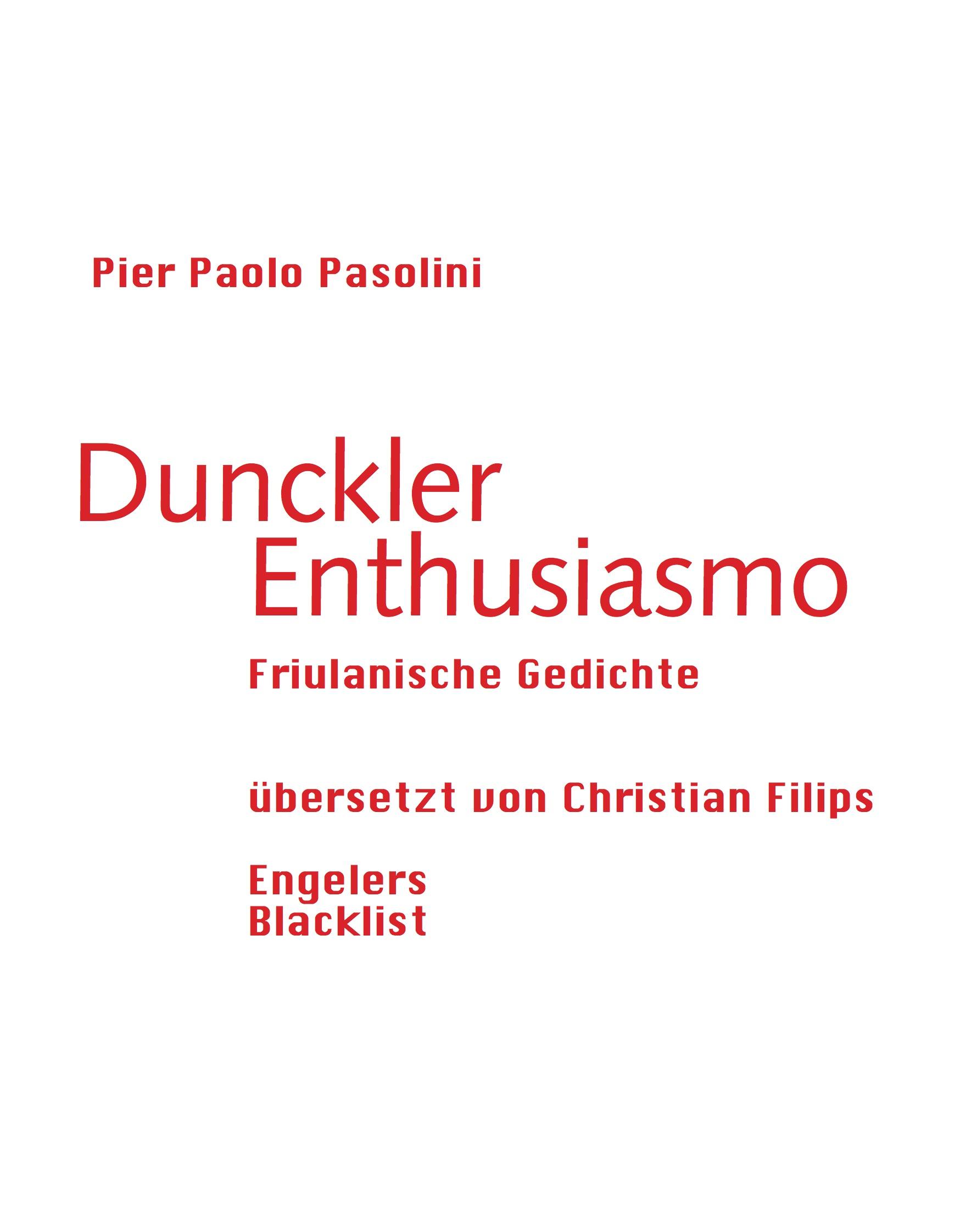 Vorderes Coverbild Dunckler Enthusiasmo
