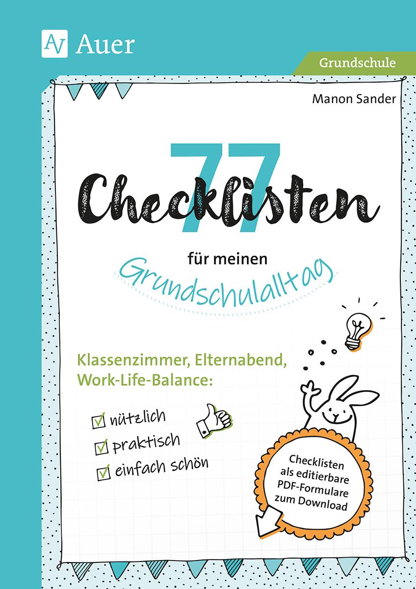 Vorderes Coverbild 77 Checklisten für meinen Grundschulalltag