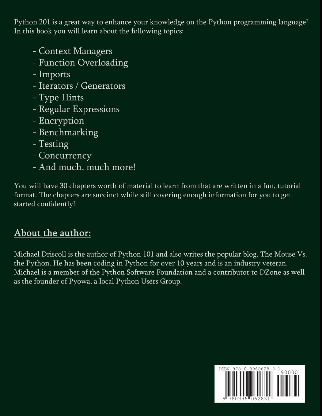 Rückseitencover Python 201