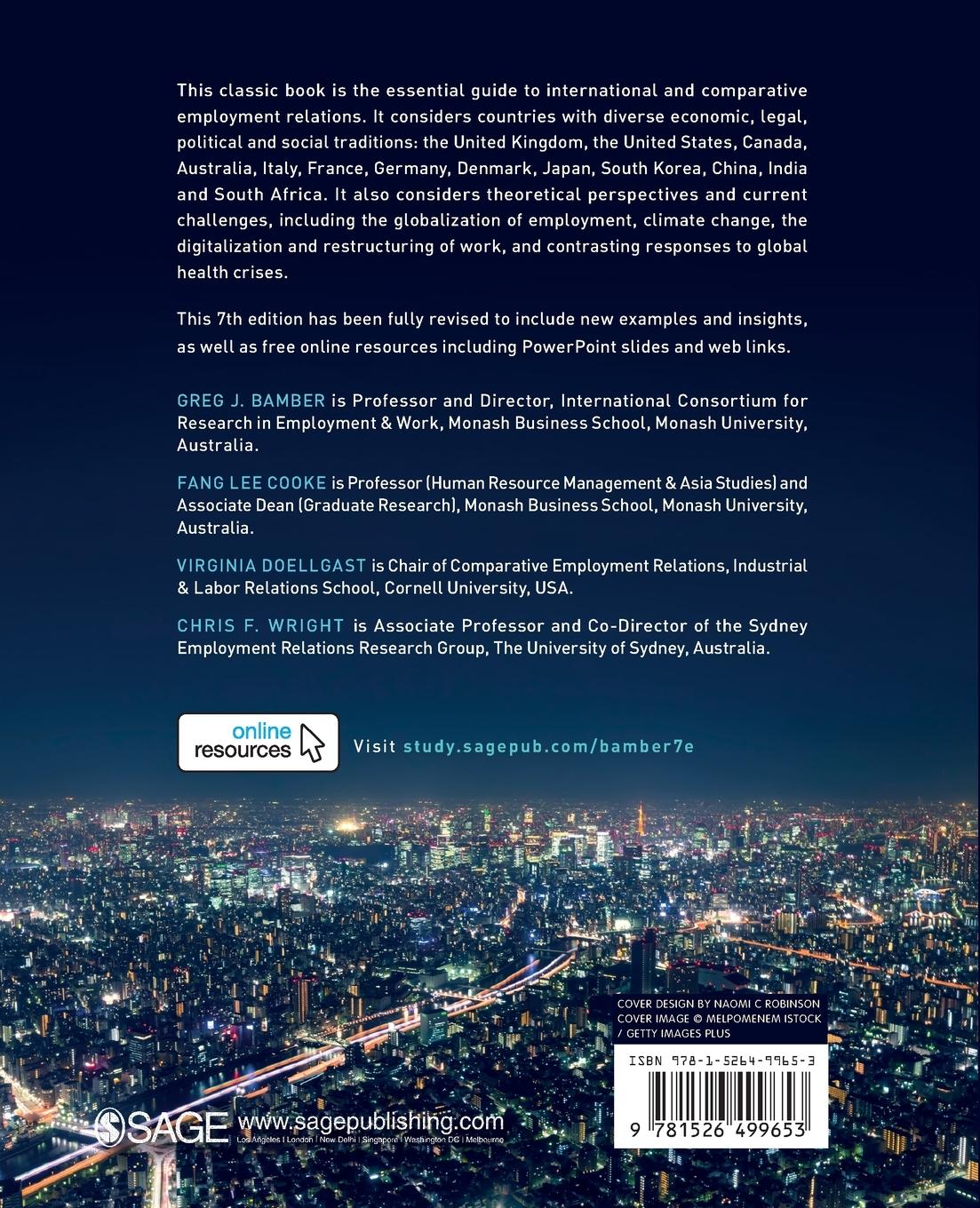 Rückseitencover International and Comparative Employment Relations