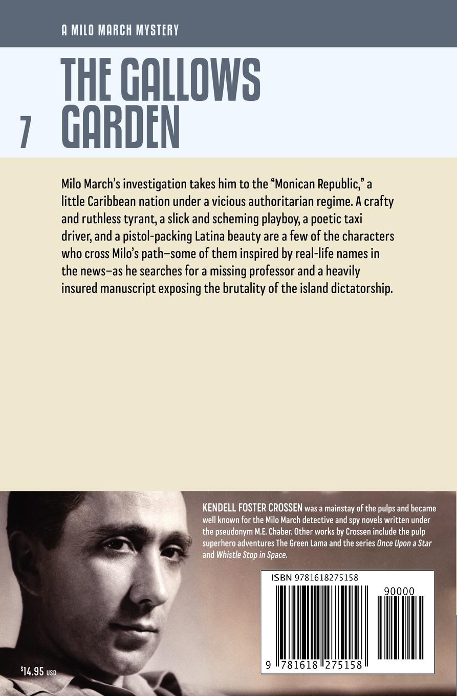 Rückseitencover Milo March #7: The Gallows Garden