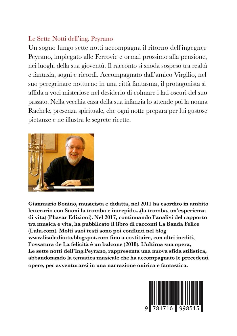 Rückseitencover Le Sette Notti dell'Ing.Peyrano