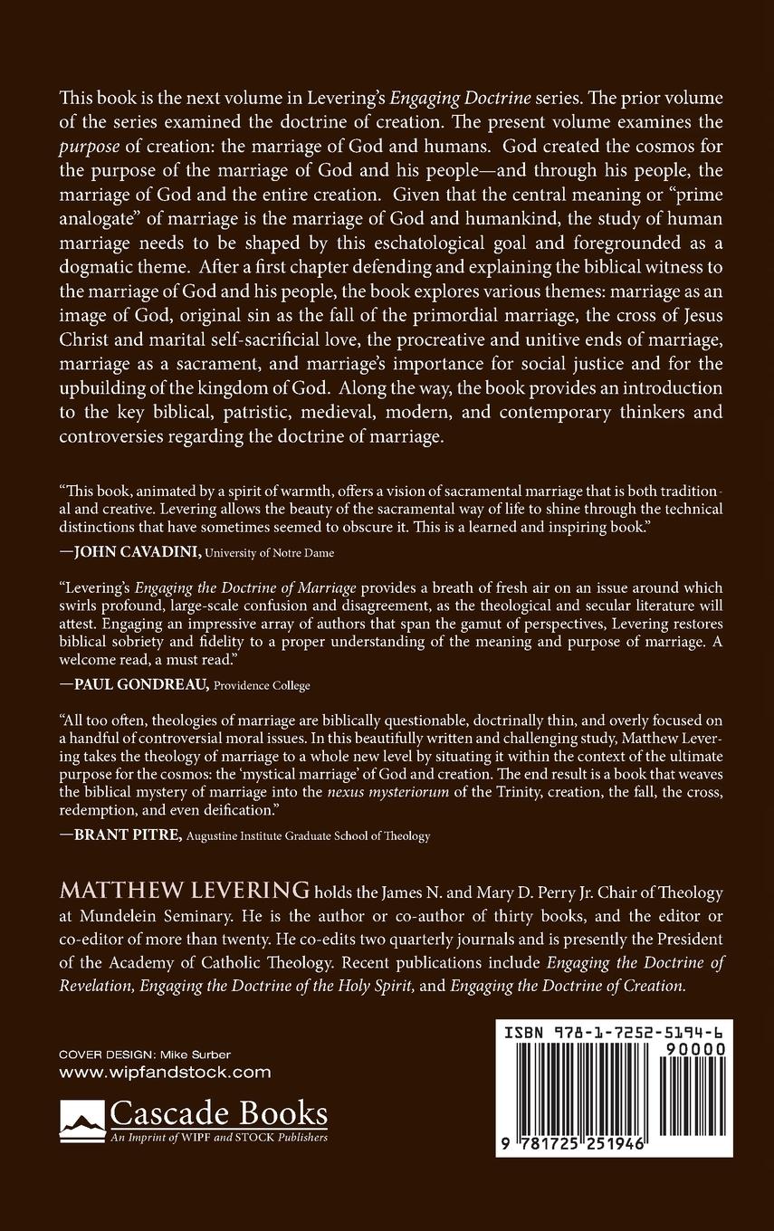 Rückseitencover Engaging the Doctrine of Marriage