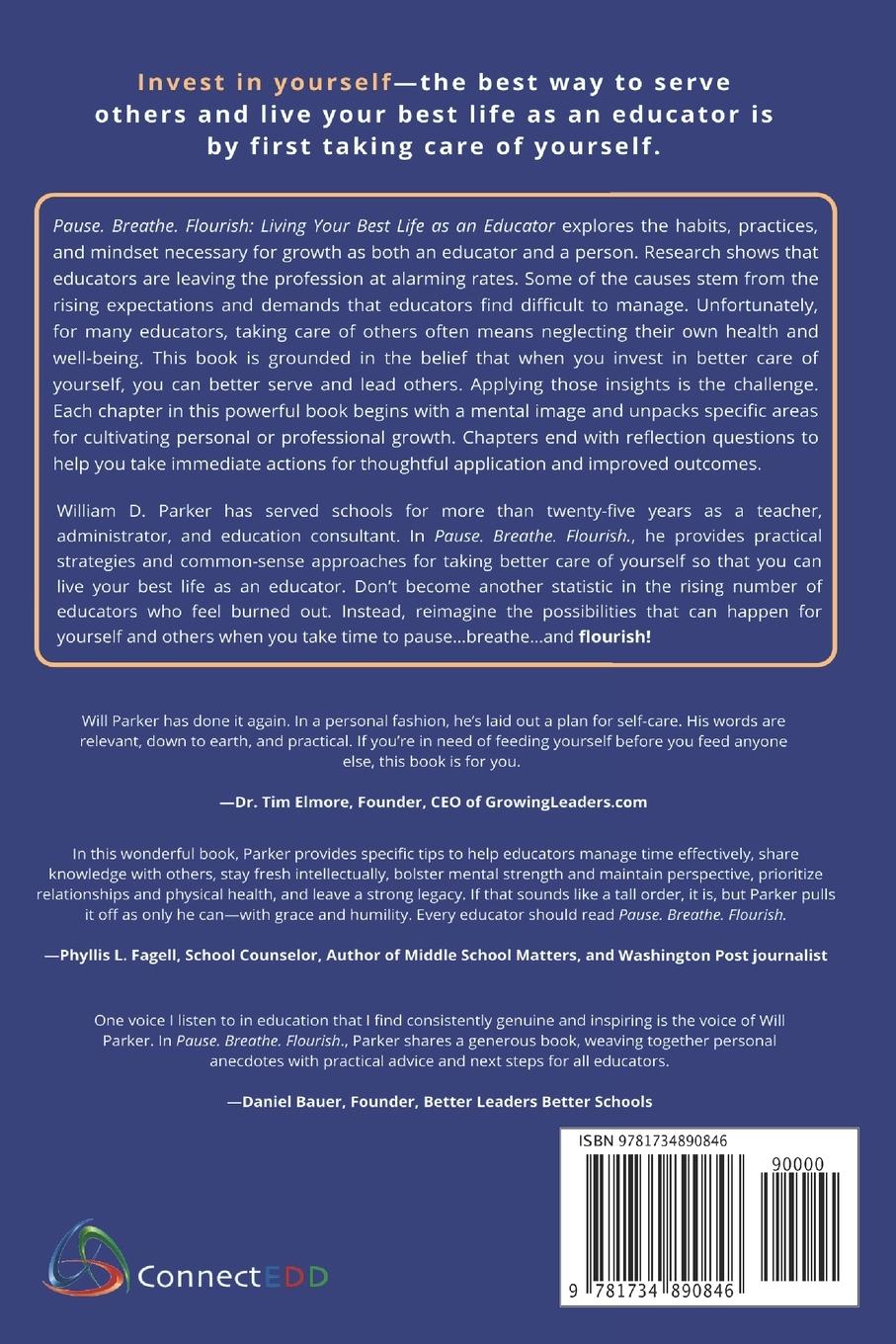 Rückseitencover Pause. Breathe. Flourish.