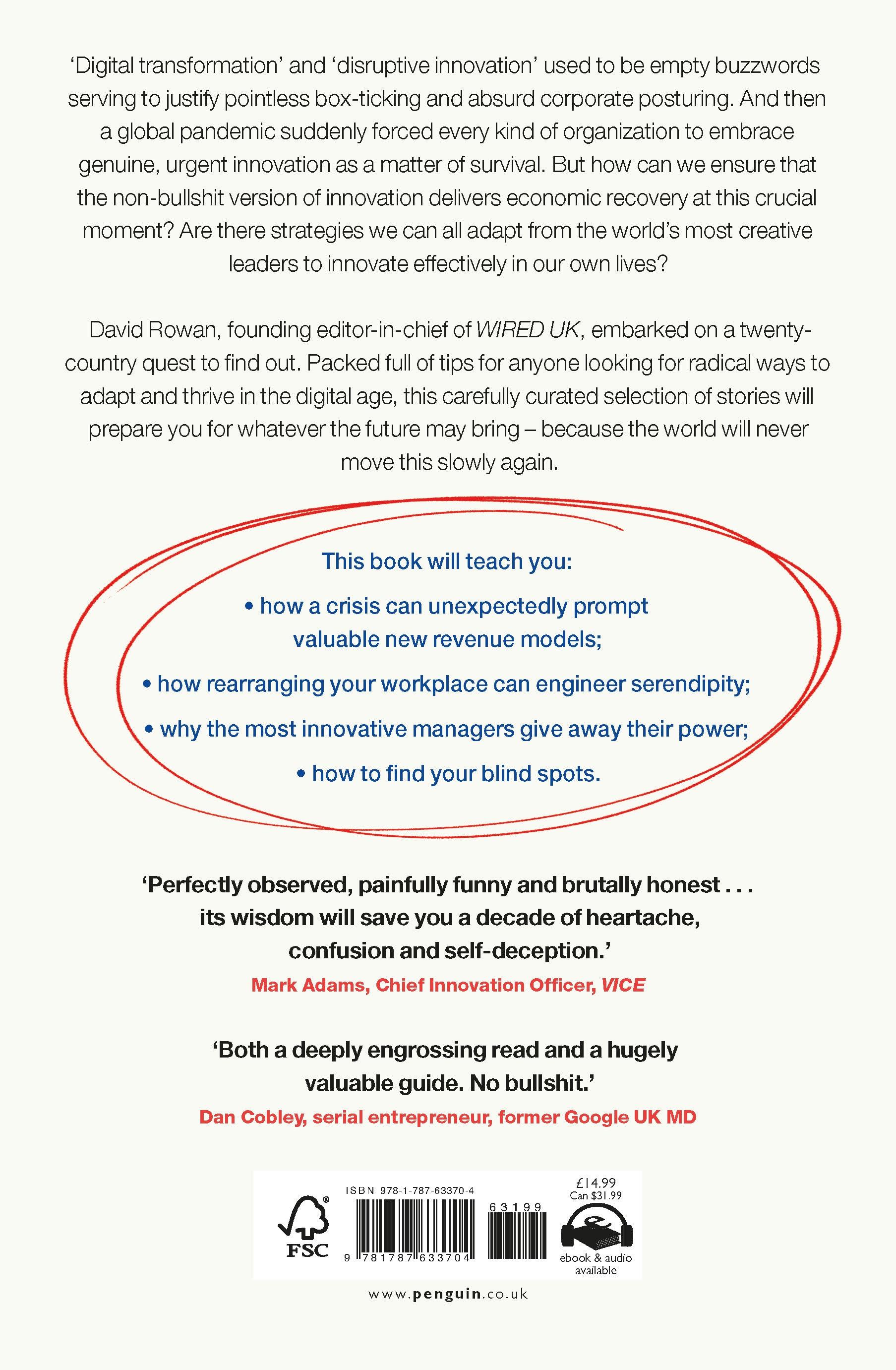 Rückseitencover Non-Bullshit Innovation