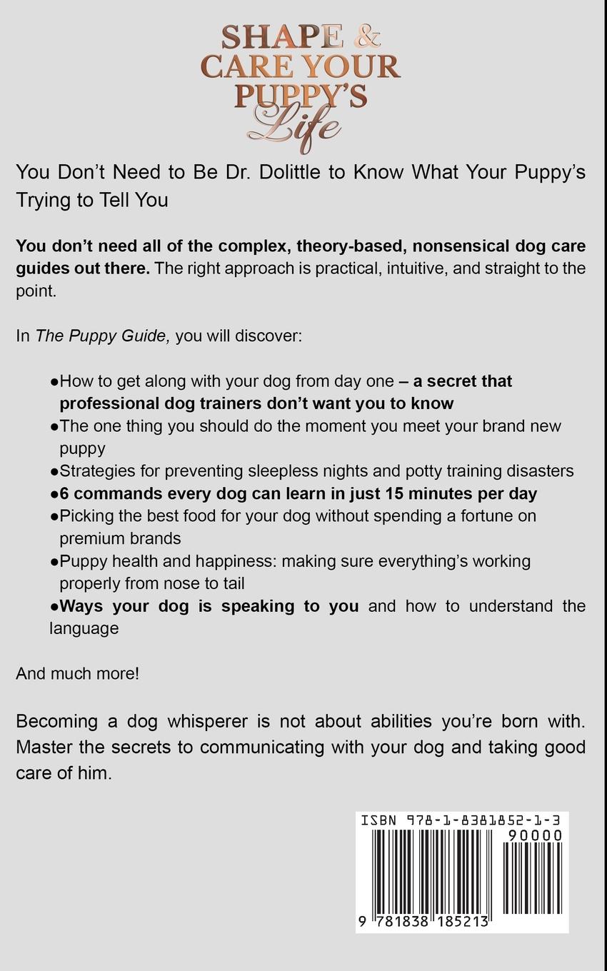 Rückseitencover SHAPE & CARE YOUR PUPPY'S LIFE
