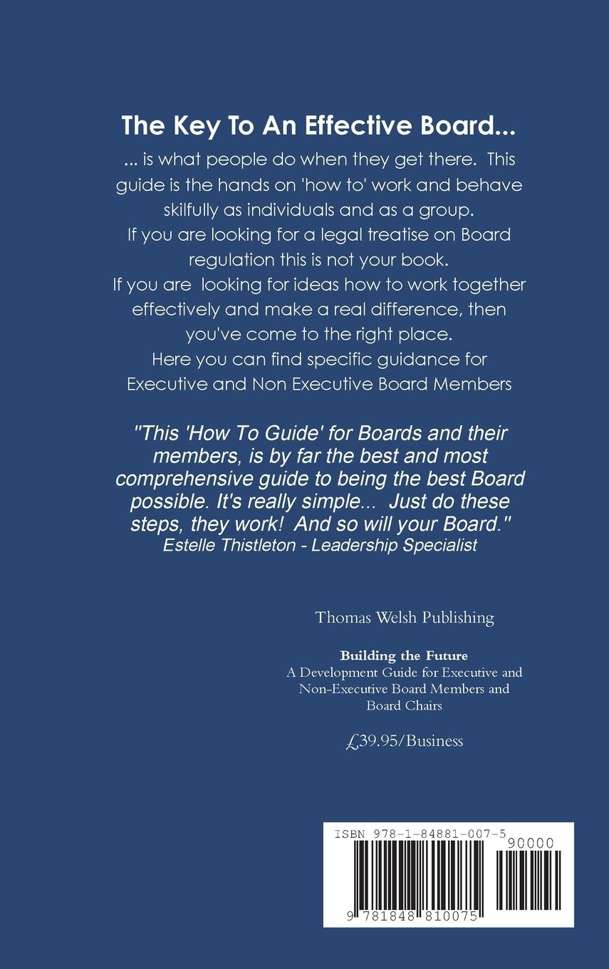 Rückseitencover Building the Future - A Development Guide for Executive and Non-Executive Board Members and Board Chairs