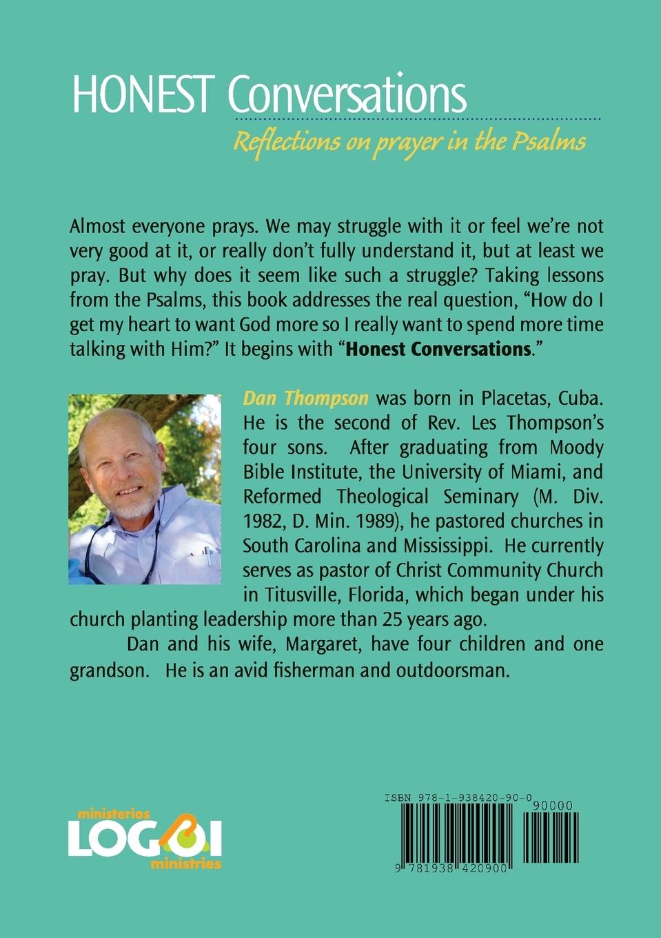 Rückseitencover Honest Conversations - Reflections on prayer in the Psalms