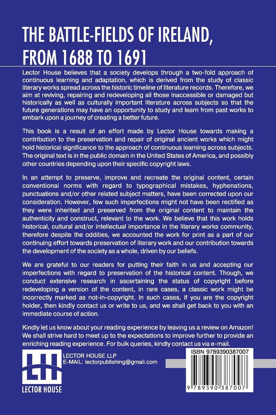 Rückseitencover The Battle-Fields Of Ireland, From 1688 To 1691