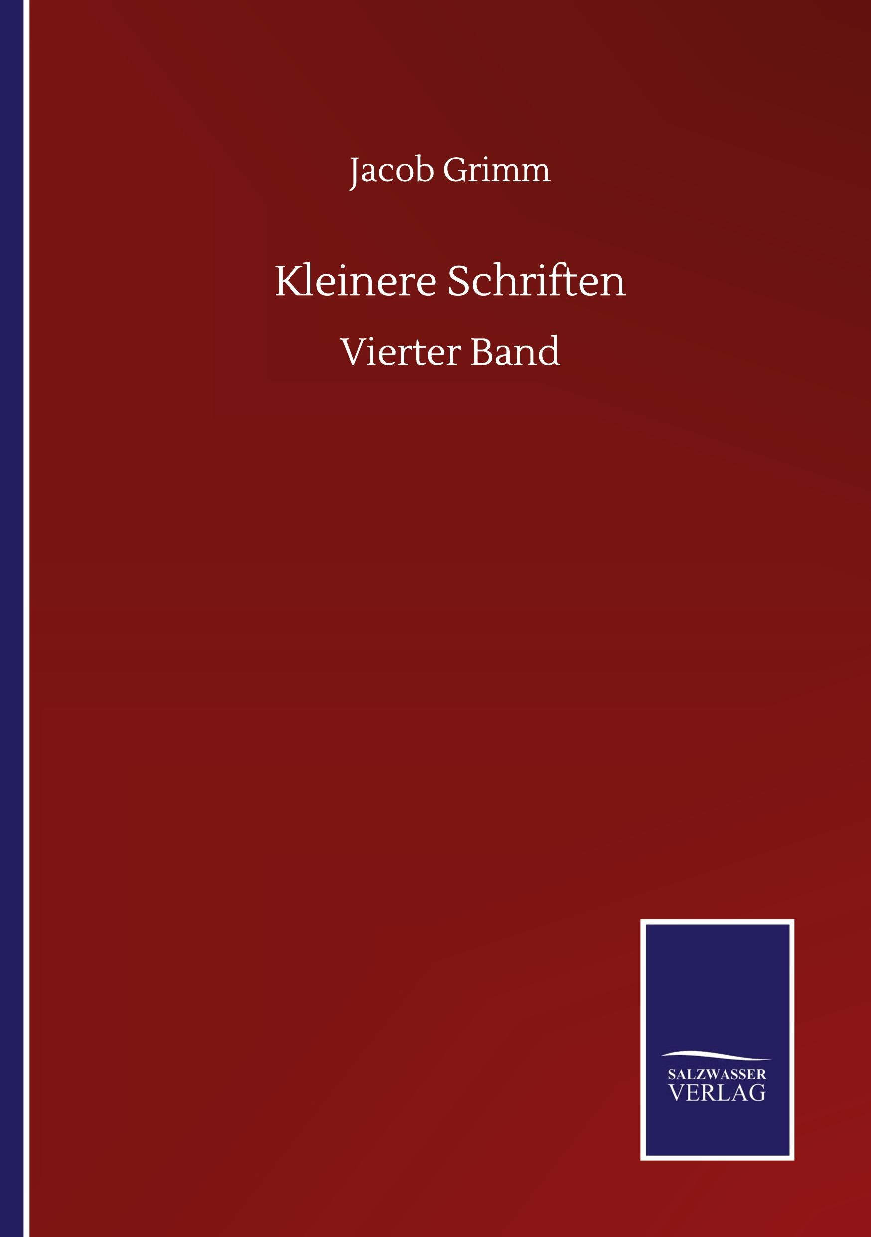 Vorderes Coverbild Kleinere Schriften
