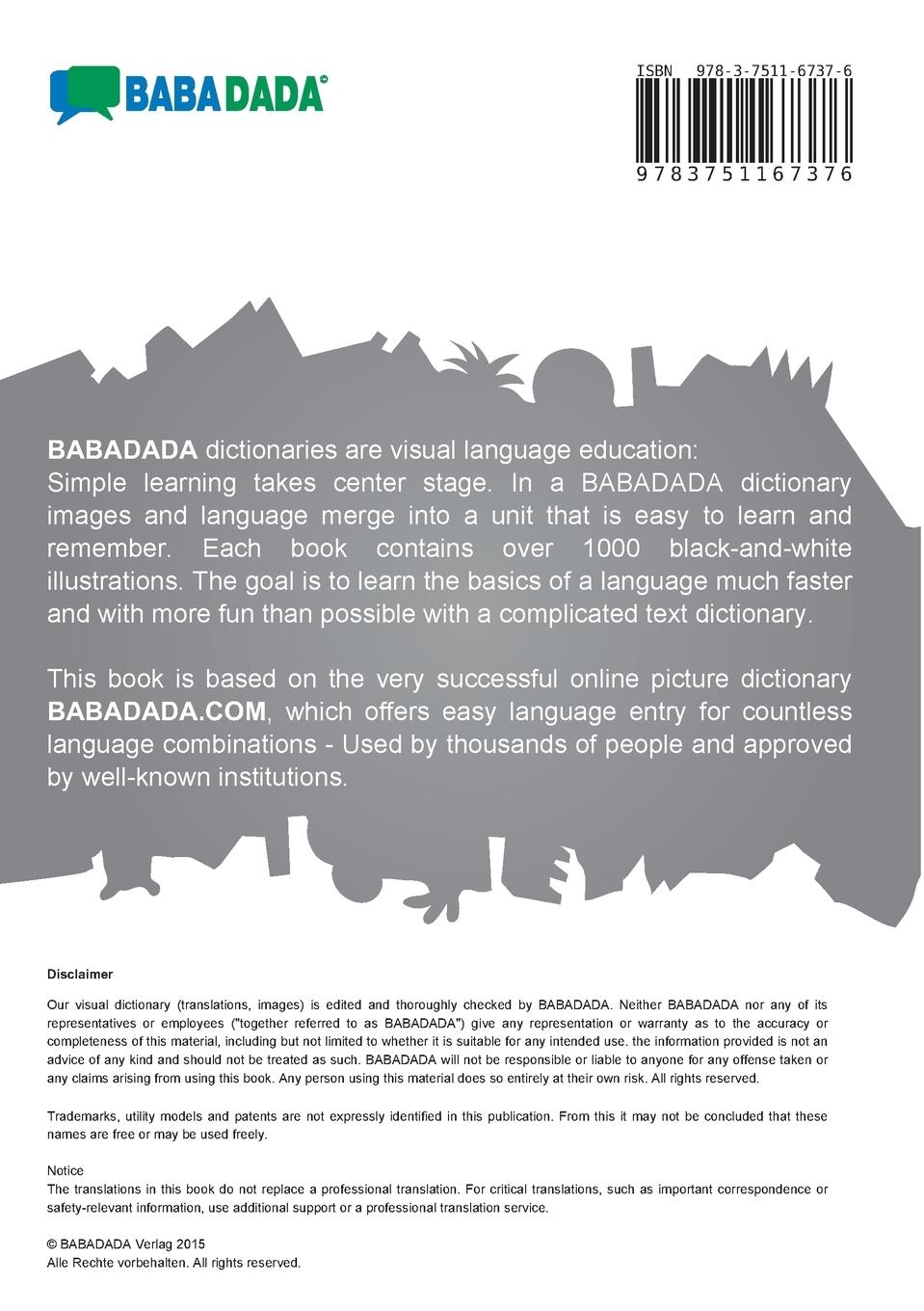 Rückseitencover português do Brasil - Oromo, dicionário de imagens, BW