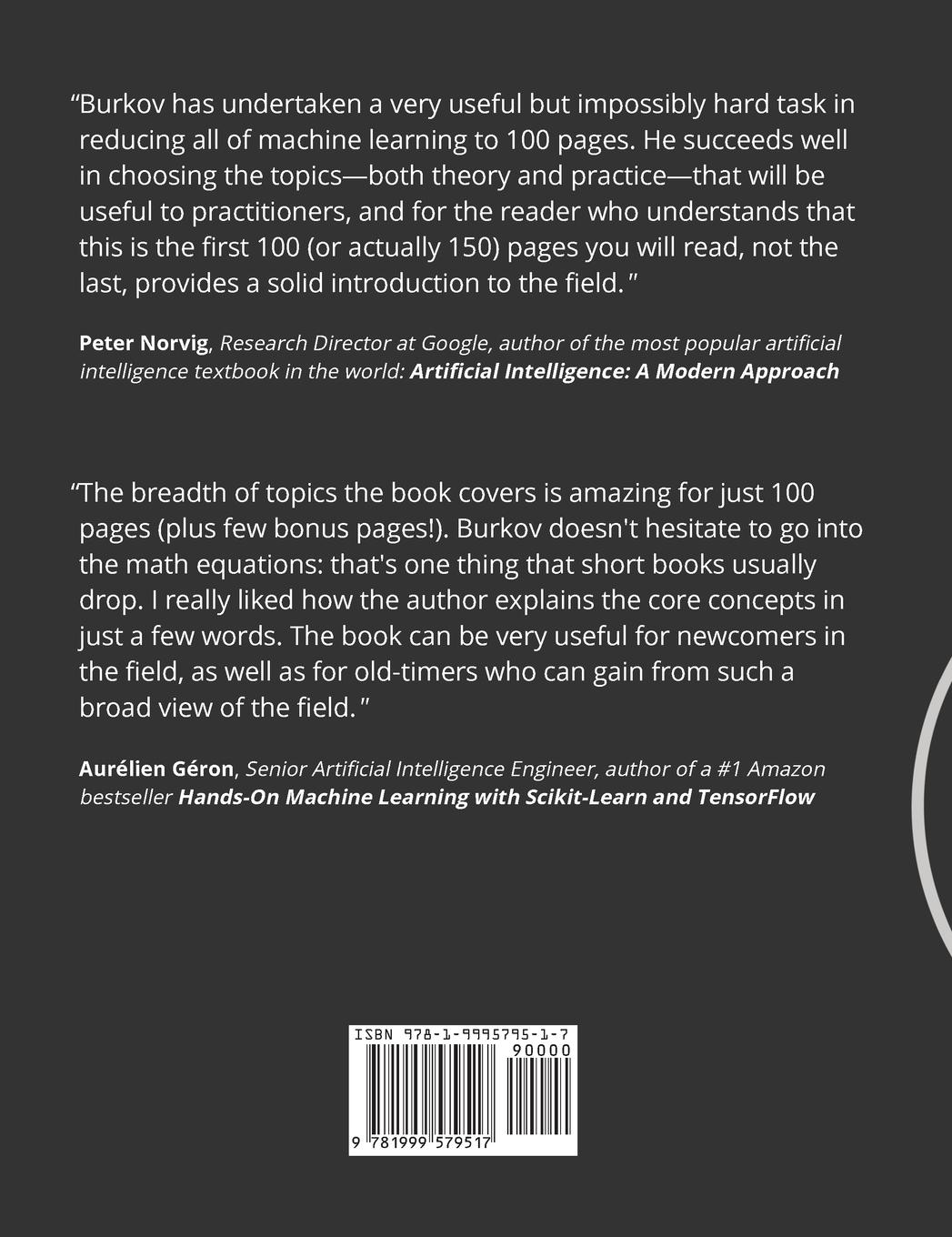 Rückseitencover The Hundred-Page Machine Learning Book