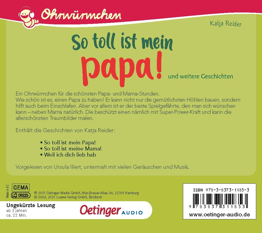 Rückseitencover So toll ist mein Papa! und weitere Geschichten