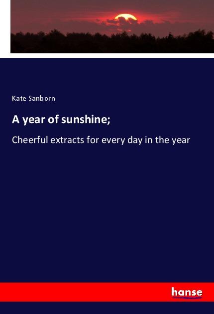 Vorderes Coverbild A year of sunshine;