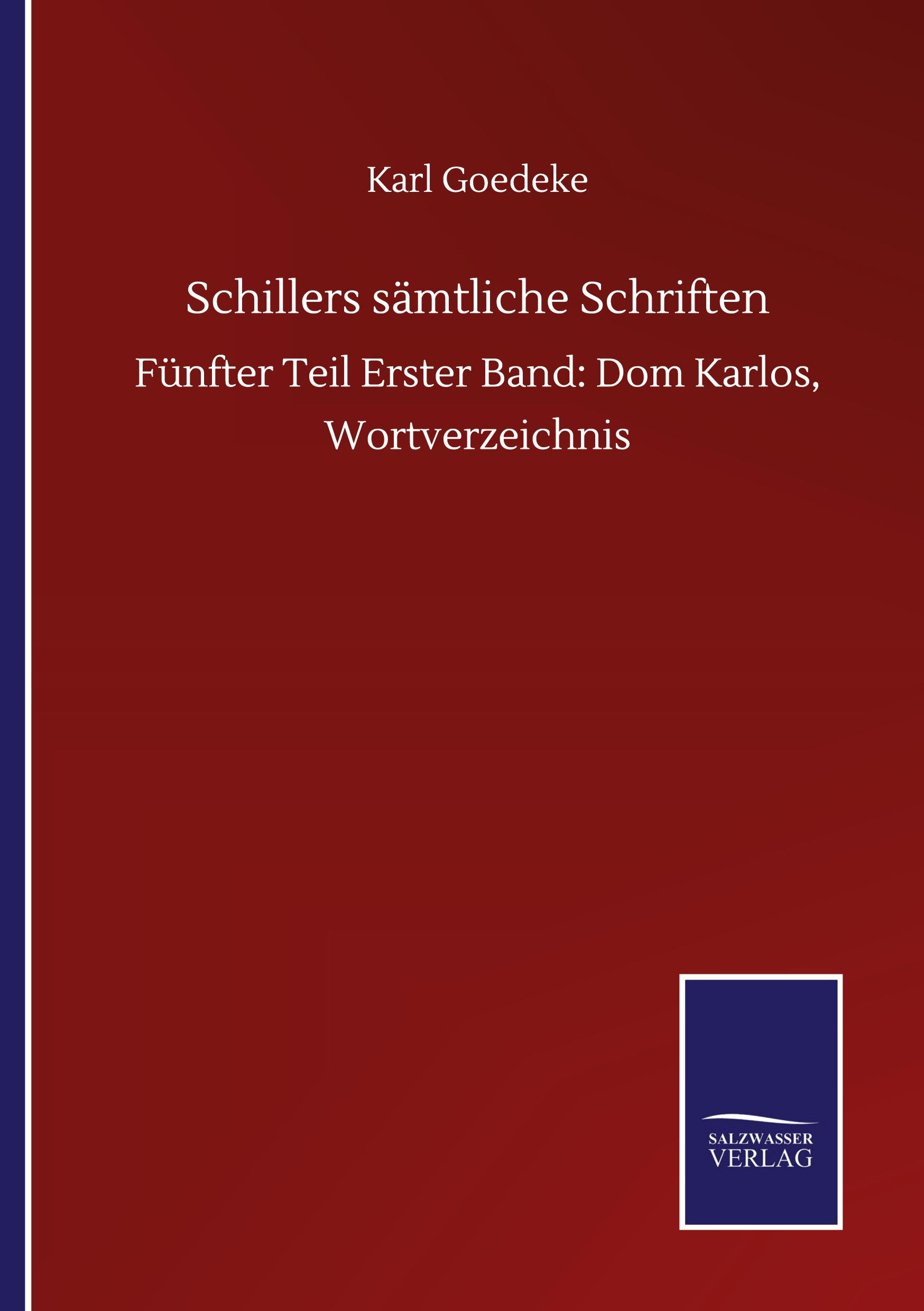 Vorderes Coverbild Schillers sämtliche Schriften