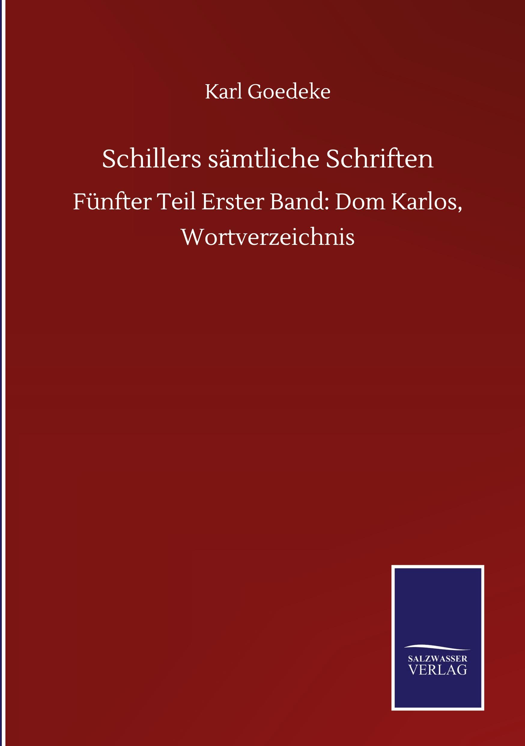 Vorderes Coverbild Schillers sämtliche Schriften