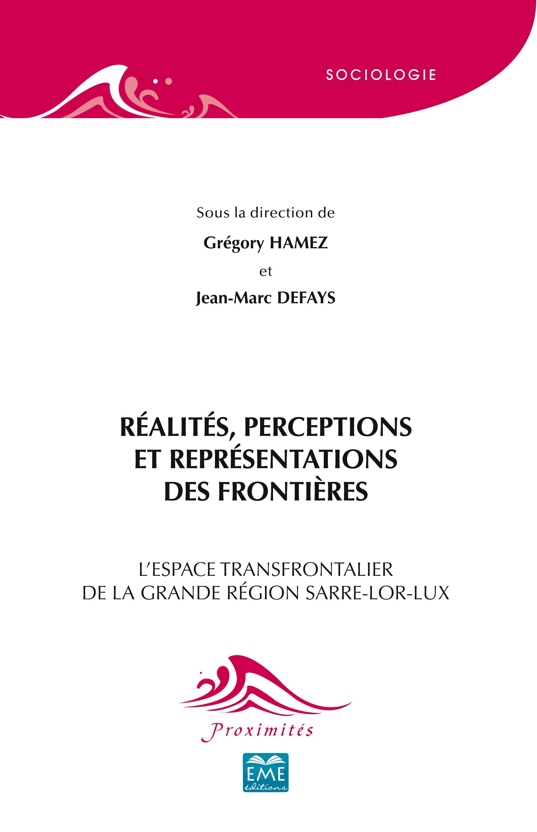 Vorderes Coverbild Réalités, perceptions et représentations des frontières