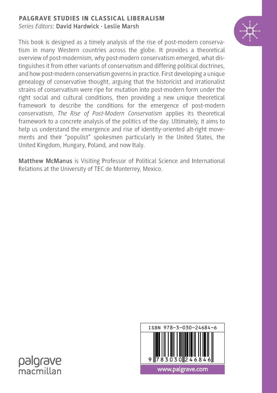 Rückseitencover The Rise of Post-Modern Conservatism