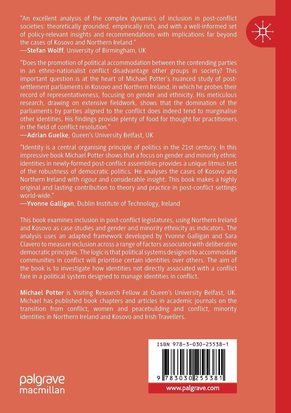 Rückseitencover Inclusion in Post-Conflict Legislatures