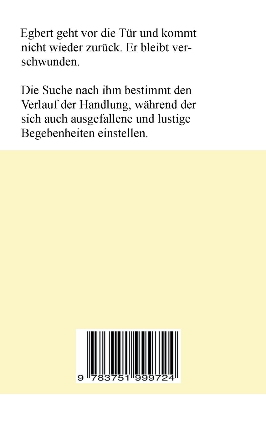 Rückseitencover Der entschwundene Egbert