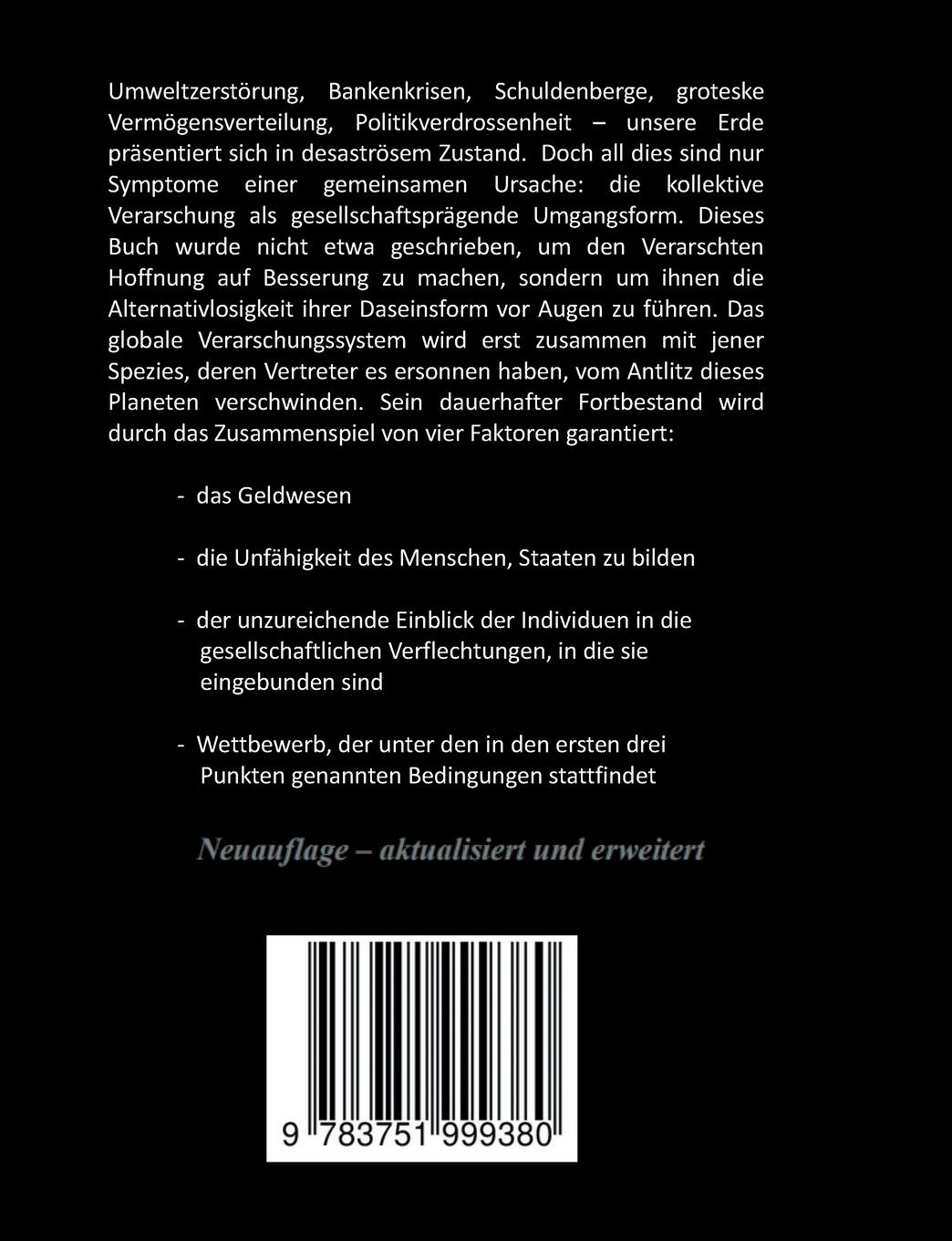 Rückseitencover Der Planet der Verarschten